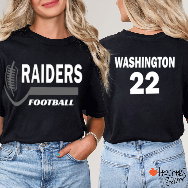 Personalized Mascot And Sport Game Day Teacher Two Sided T-Shirt