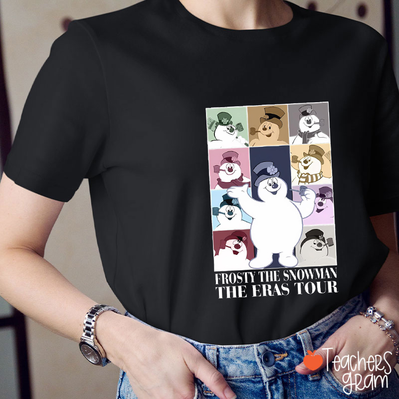 Frosty Snowman The Eras Tour Teacher T-Shirt