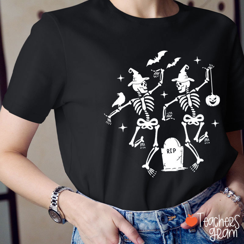 Dance Skeleton Halloween Teacher T-Shirt