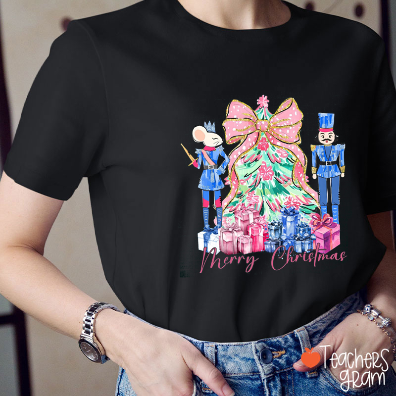 Nutcracker Christmas Tree Teacher T-Shirt