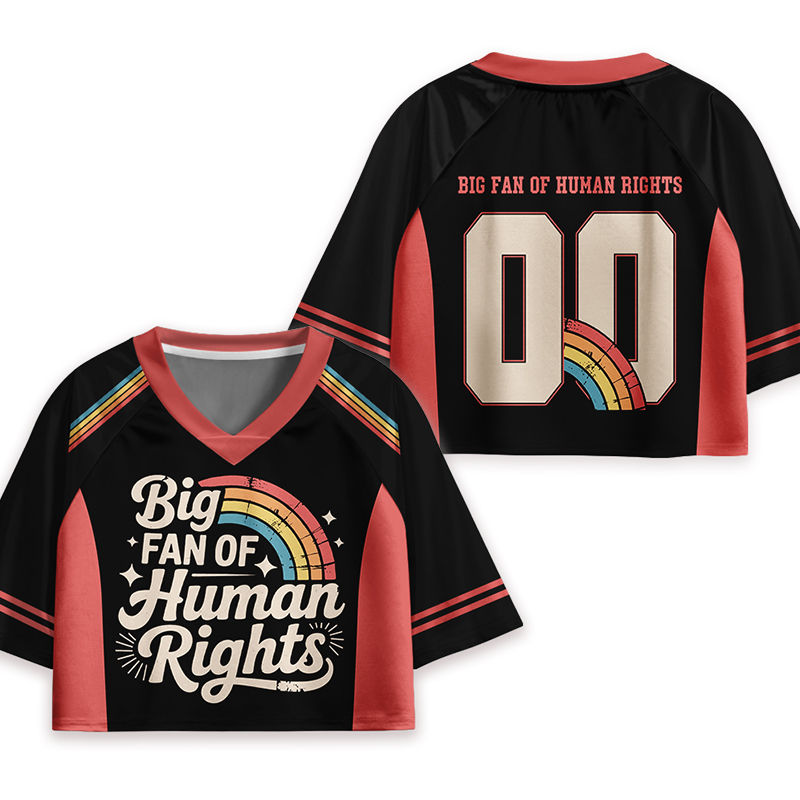 Big Fan Of Human Rights Teacher Crop Jersey