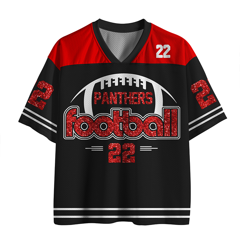 Personalized Mascot And Sport Imitation Glitter Teacher Mesh Jersey