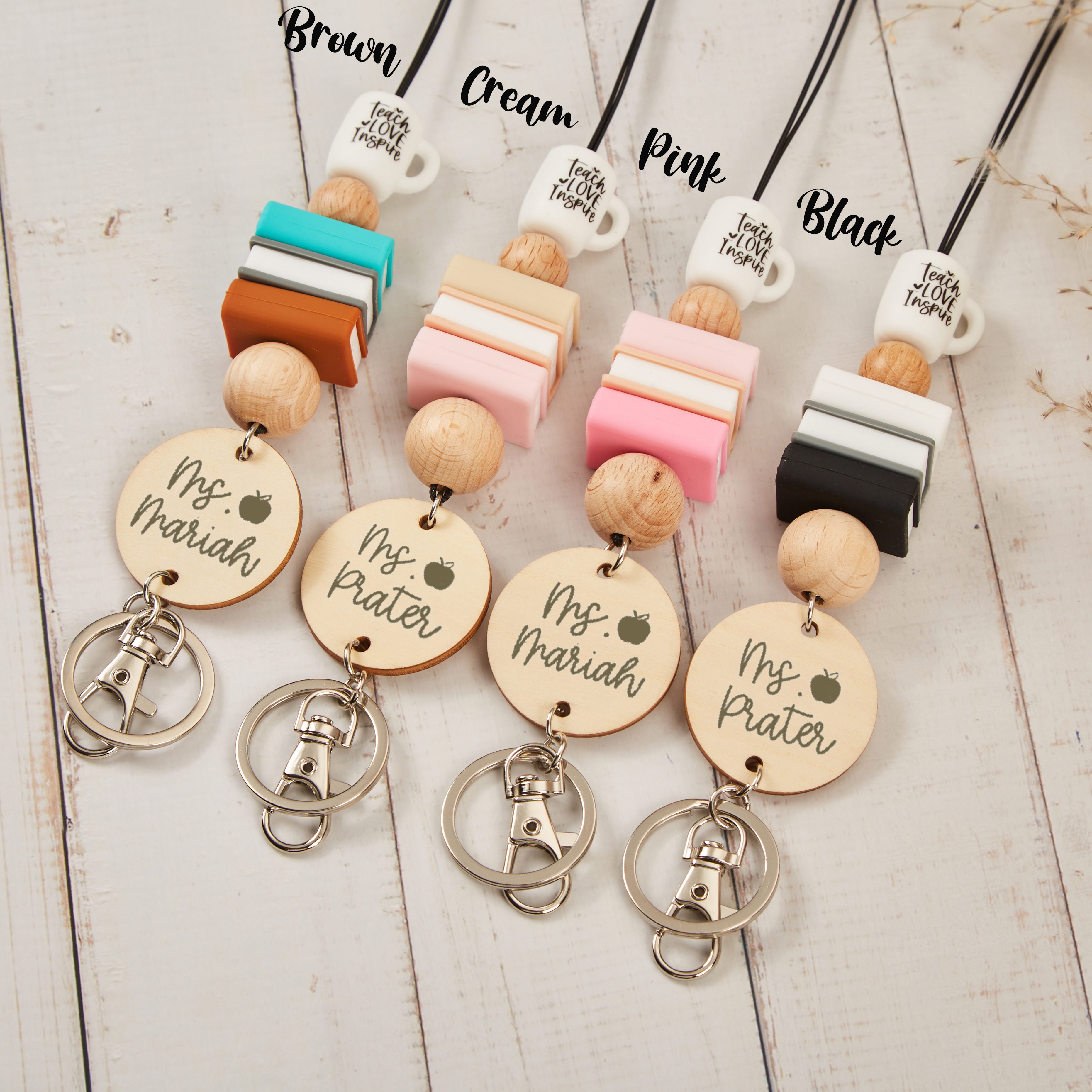 Teach Love Inspire Cup Book Teacher Lanyard