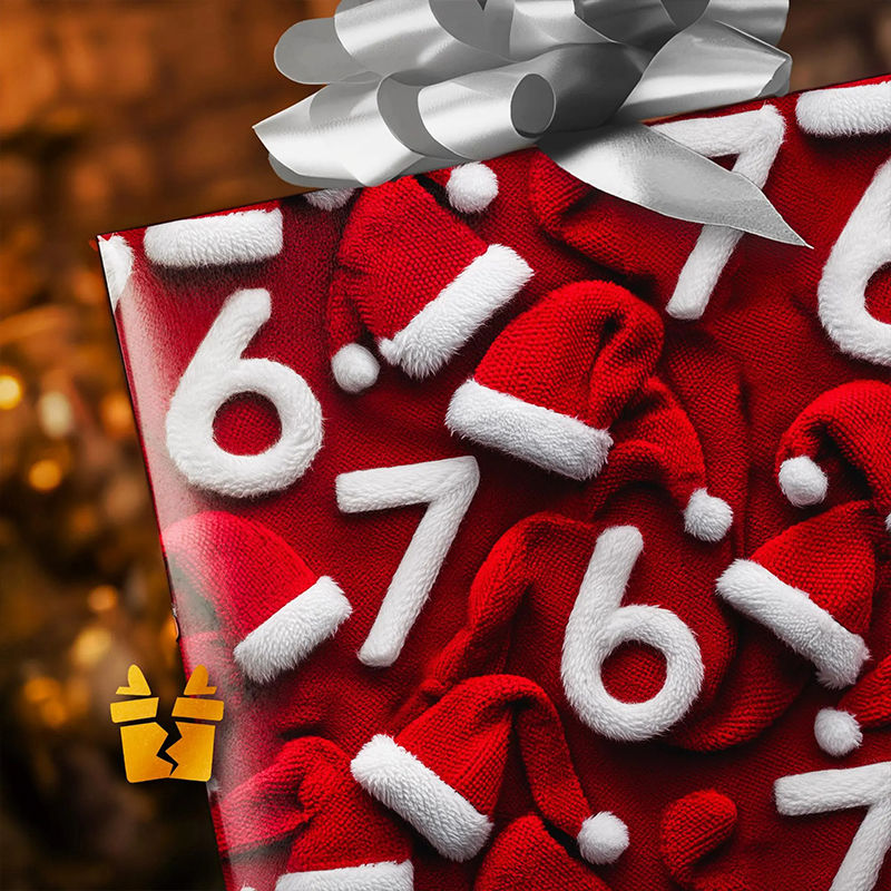 Funny 67 Meme Santa Hats Teacher Wrapping Paper