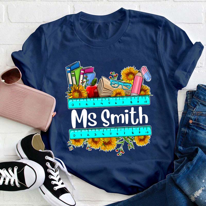 Personalized Name Happy Teaching Teacher T-Shirt