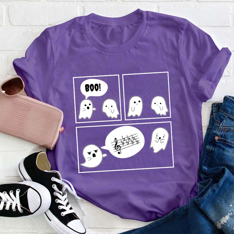 Cute Ghosts Boo Teacher T-Shirt