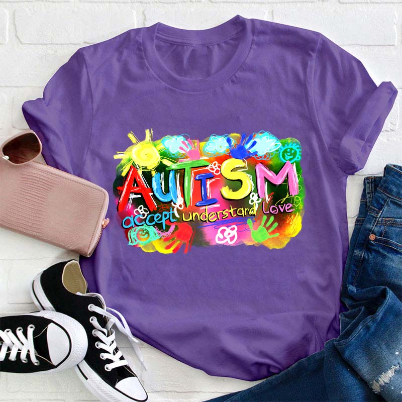 Autism Accept Understand Love Teacher T-Shirt