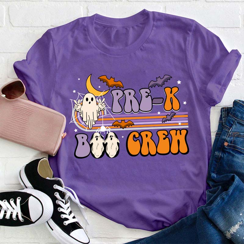Personalized Grade Boo Crew Teacher T-Shirt