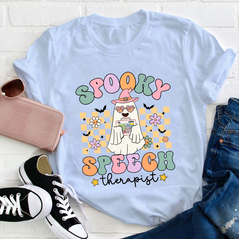 Spooky Speech Therapist Teacher T-Shirt