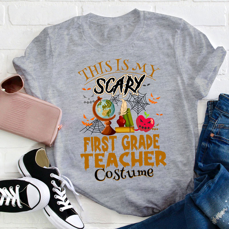 Personalized Grade This Is My Scary Costume Teacher T-Shirt