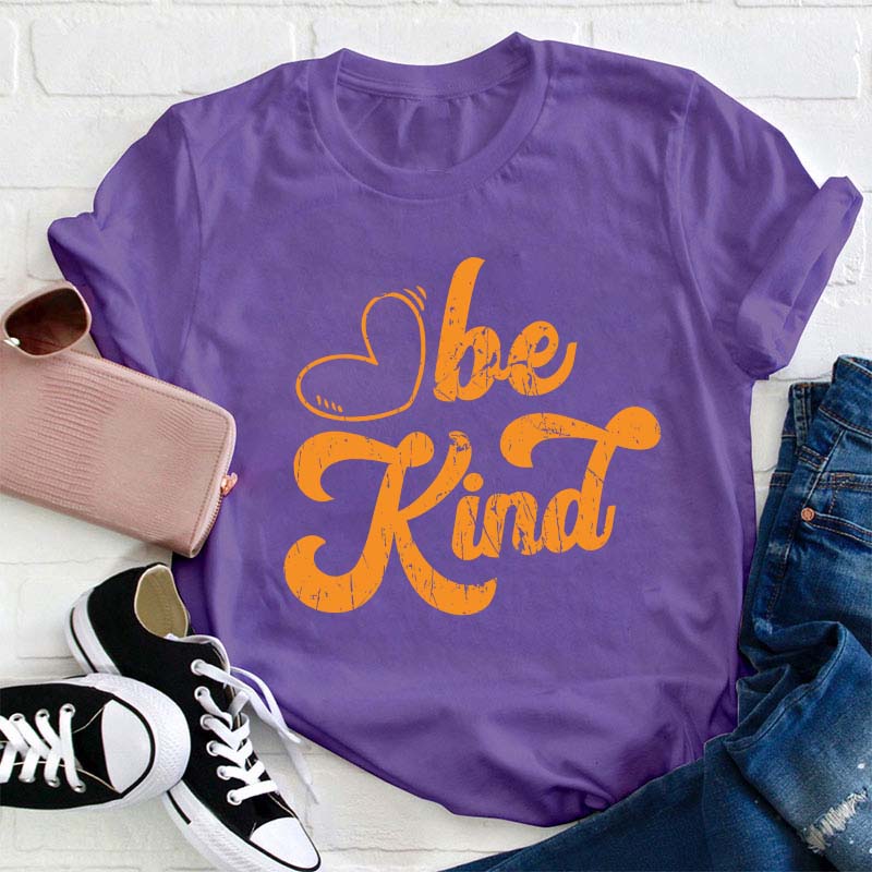 Orange Be Kind Teacher T-Shirt