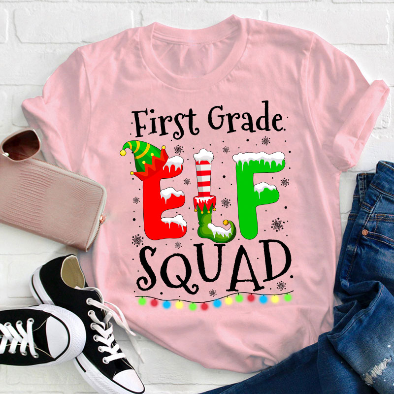 Personalized Elf Squad Teacher T-Shirt