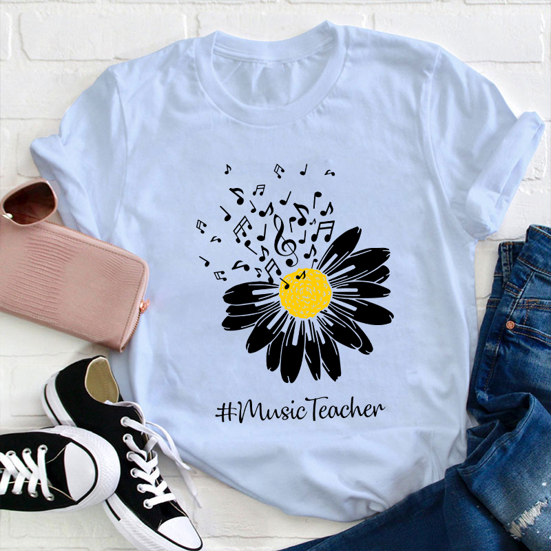 Sunflower Music Teacher T-Shirt
