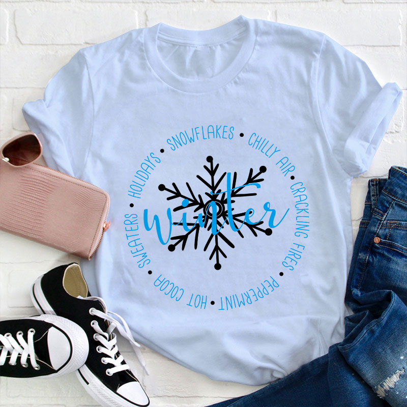 Winter Snowflake Teacher T-Shirt