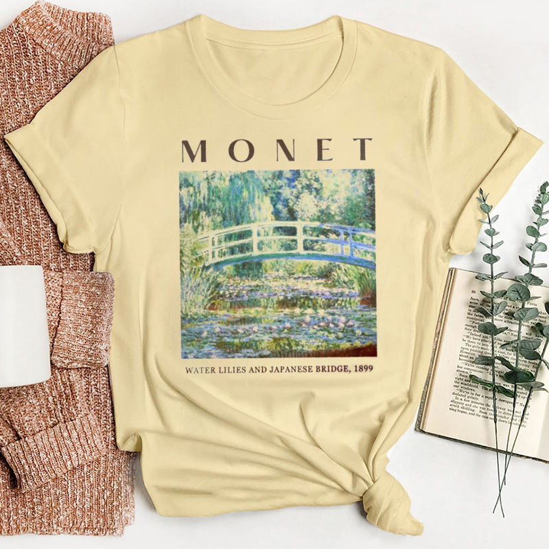 Monet Water Lilies And Japanese Bridge 1899 Teacher T-Shirt