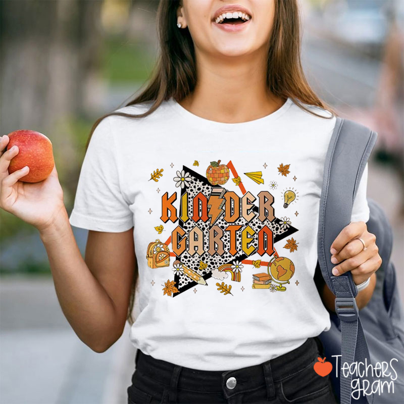Personalized Grade Autumn Teacher T-Shirt