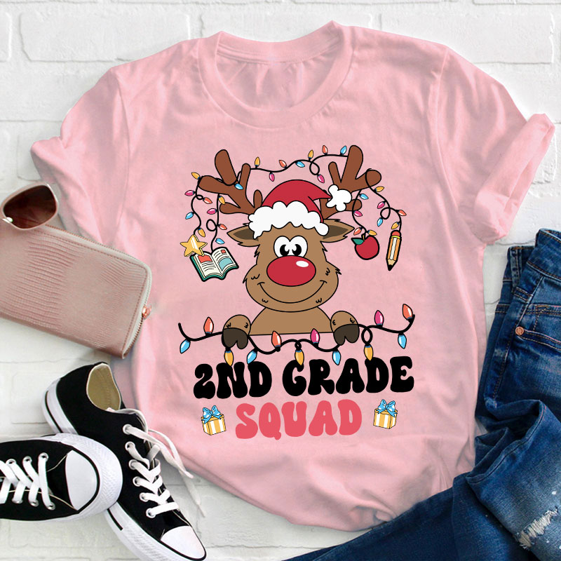 Personalized Grade Elk Squad Teacher T-Shirt