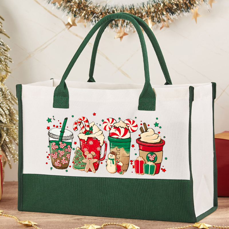 Bet You Want Some Christmas Drink Teacher Cotton Tote Bag
