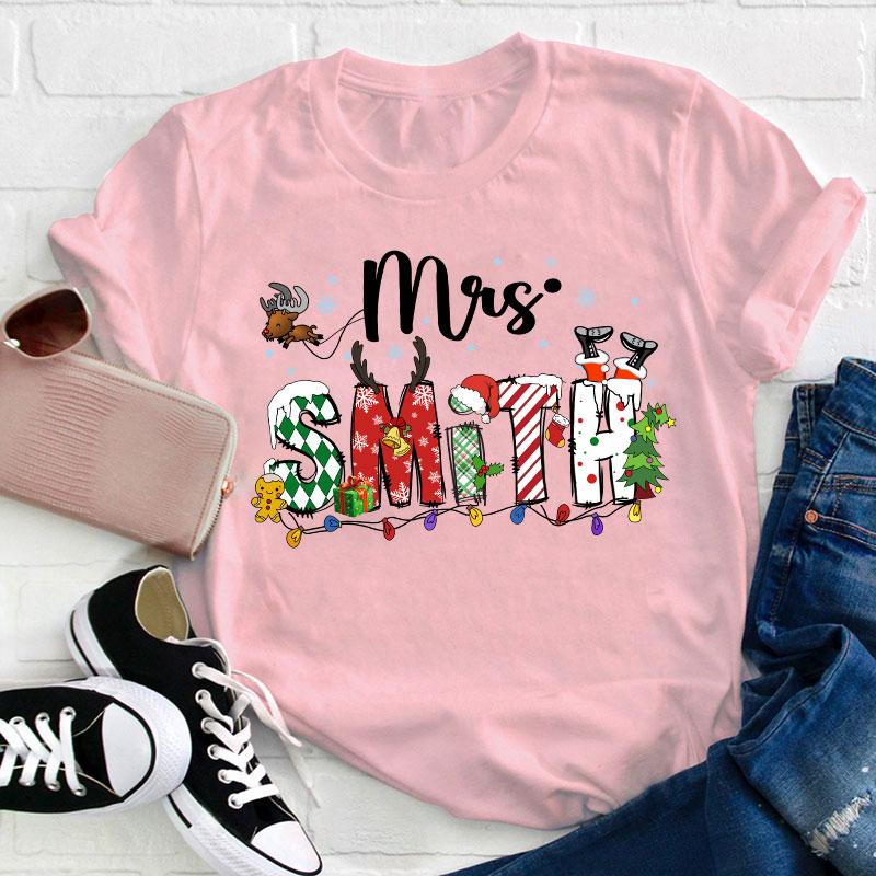 Personalized Christmas Is Coming Teacher T-Shirt