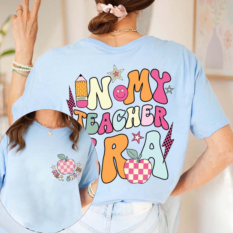 Personalized In My Teacher Era Teacher Two Sided T-Shirt