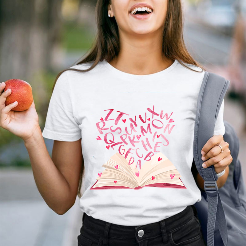 Love In Book Teacher T-Shirt