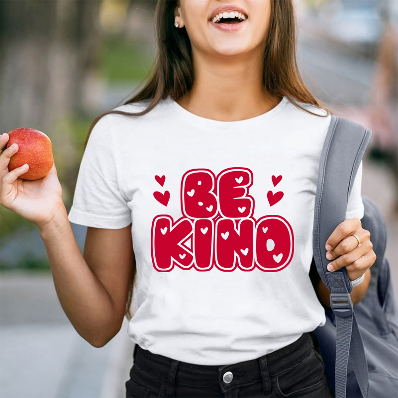 Be Kind Little Red Hearts Teacher T-Shirt