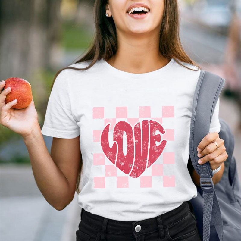 Retro Love Teacher T-Shirt
