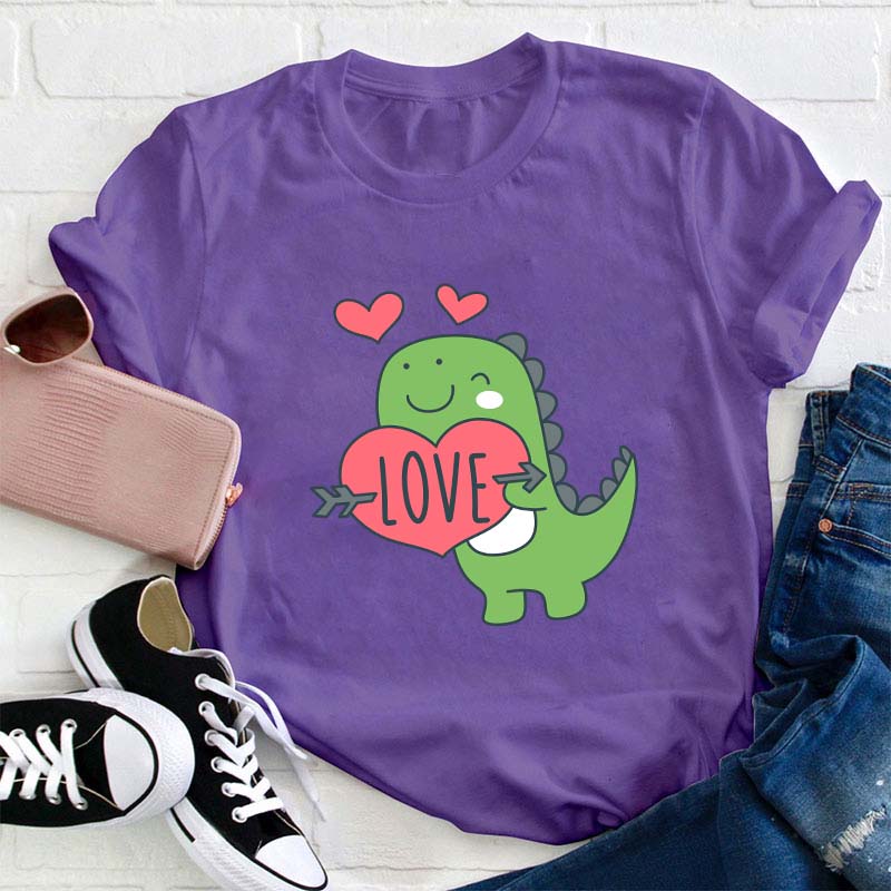 Dino Love Teacher T-Shirt