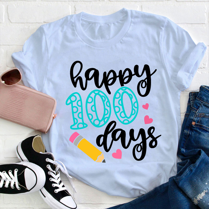 Happy 100 Days Teacher T-Shirt