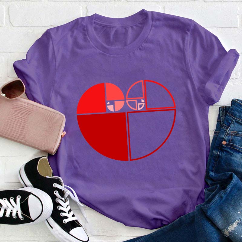 Geometric Love Teacher T-Shirt