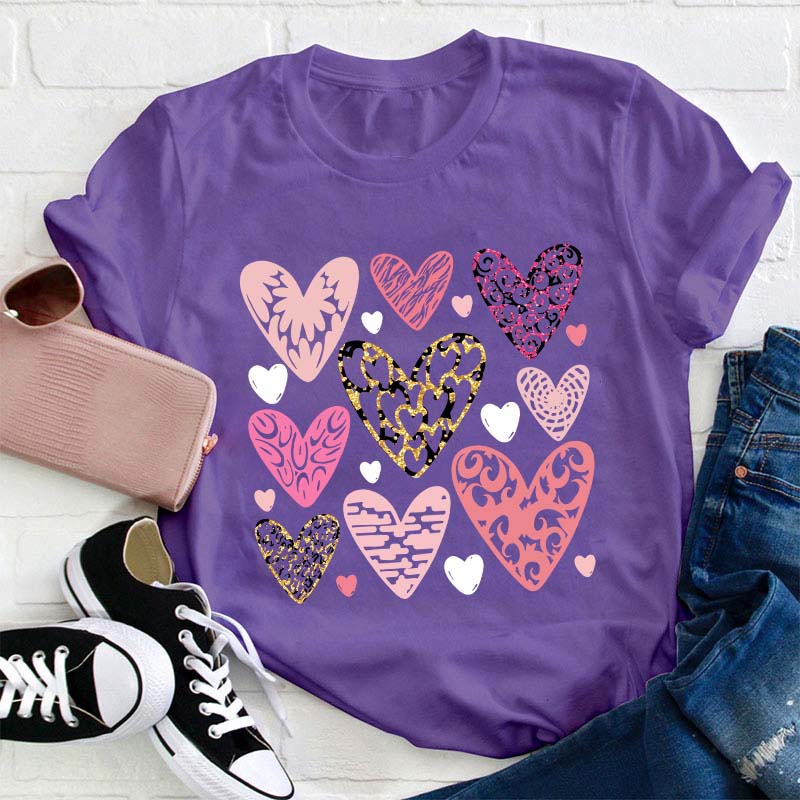 All Kind Of Hearts Teacher T-Shirt