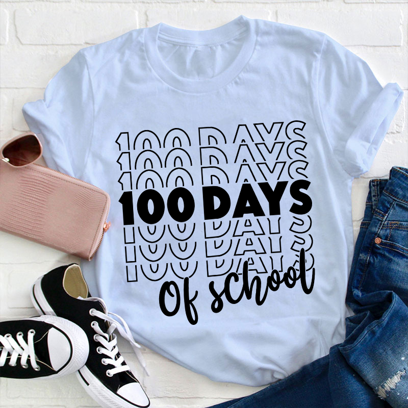 100 Days Of School Teacher T-Shirt
