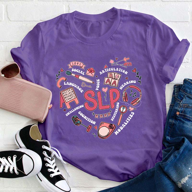 Slp Heart Teacher T-Shirt