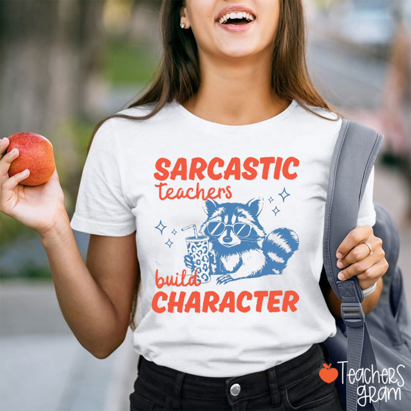 Personalized Text Retro Raccoon Teacher T-Shirt