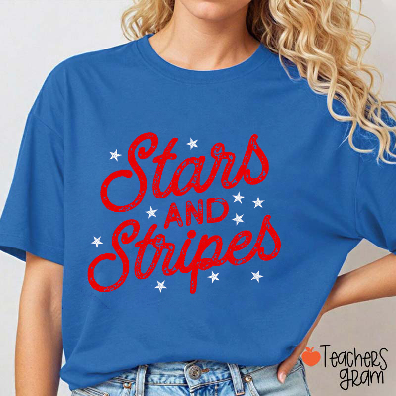 Stars And Stripes Teacher T-Shirt