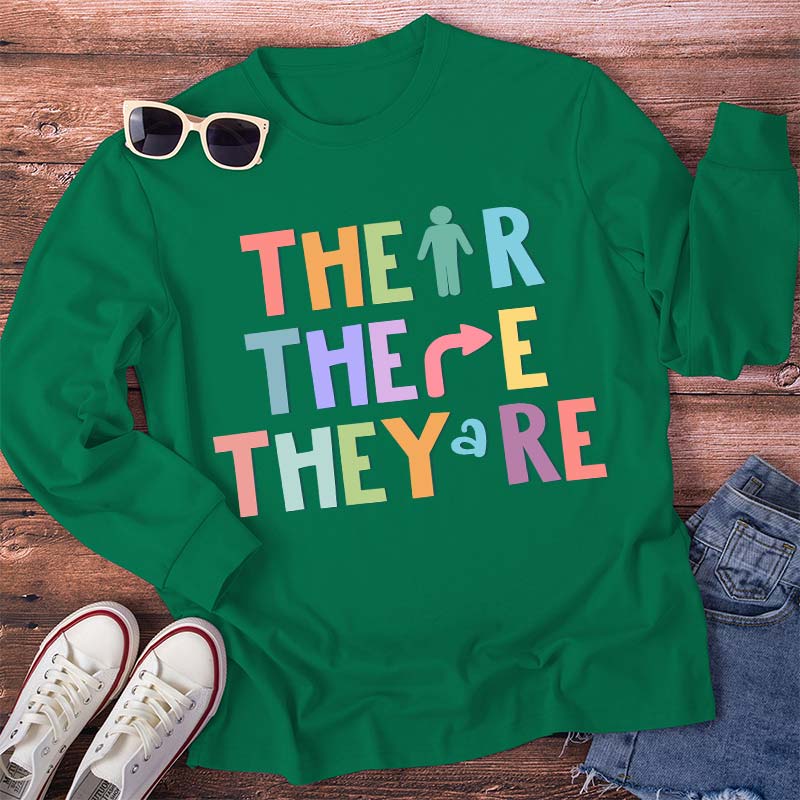 Their There They're English Teacher Long Sleeve T-Shirt