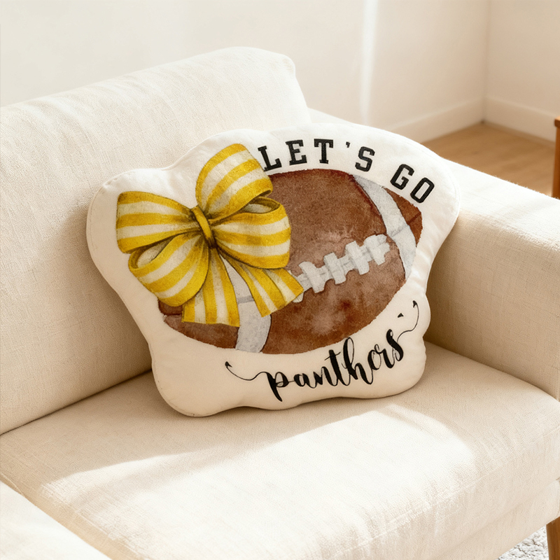 Personalized Sports And Mascot Let's Go Teacher Cushion