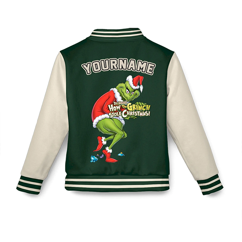 Personalized Stole Your Christmas Teacher Baseball Jacket