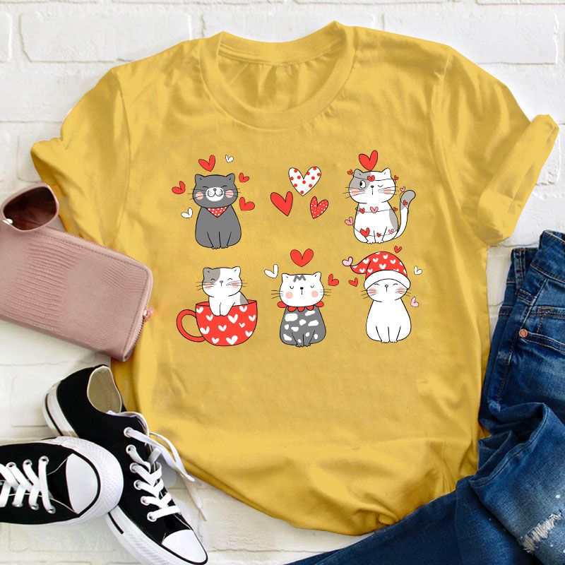 Lovely Cats Teacher T-Shirt