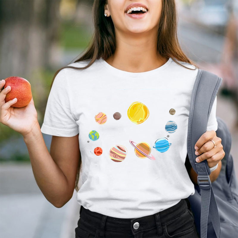 Planets in Solar System Teacher T-Shirt