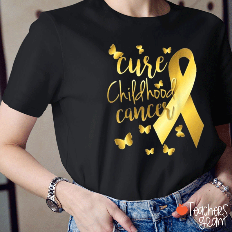 Cure Childhood Cancer Teacher T-Shirt