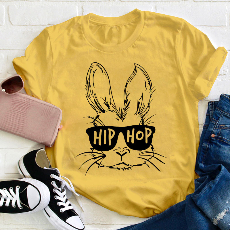 Hip Hop Bunny Teacher T-Shirt