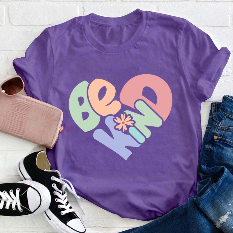 Be Kind Heart Teacher T-Shirt