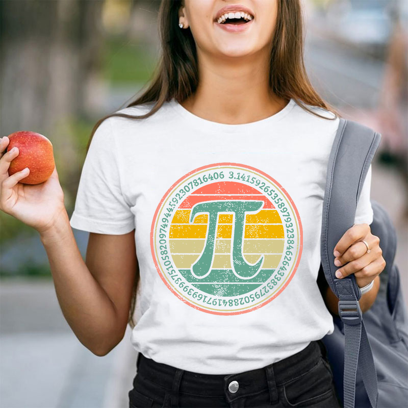 Retro Pi Teacher T-Shirt