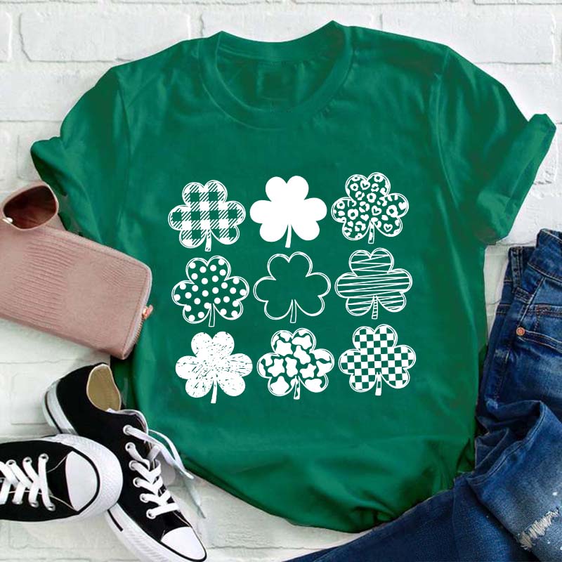 Cute Lucky Shamrock Teacher T-Shirt
