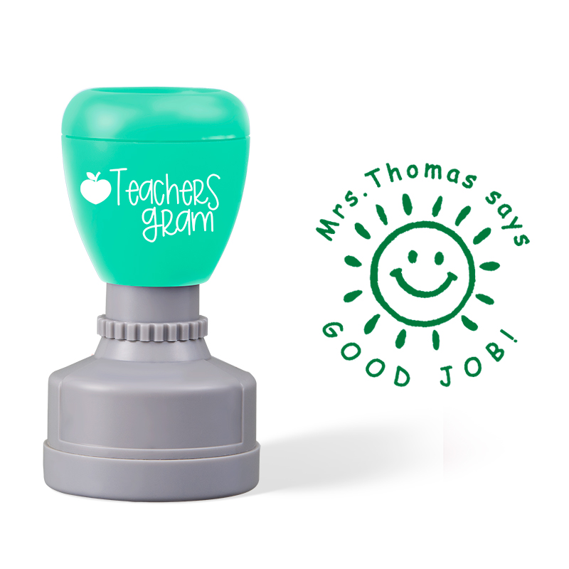 Personalized Name Says Good Job Teacher Stamp