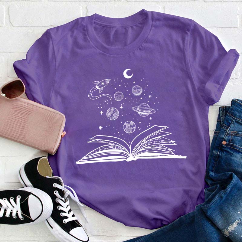 Books And Space Teacher T-Shirt