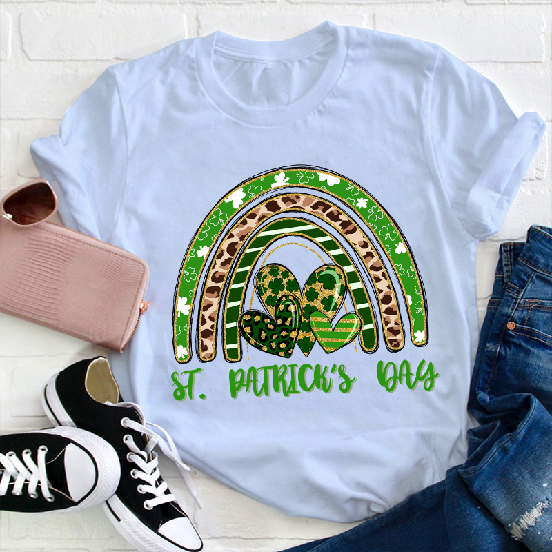 St Patrick's Day Rainbow Teacher T-Shirt