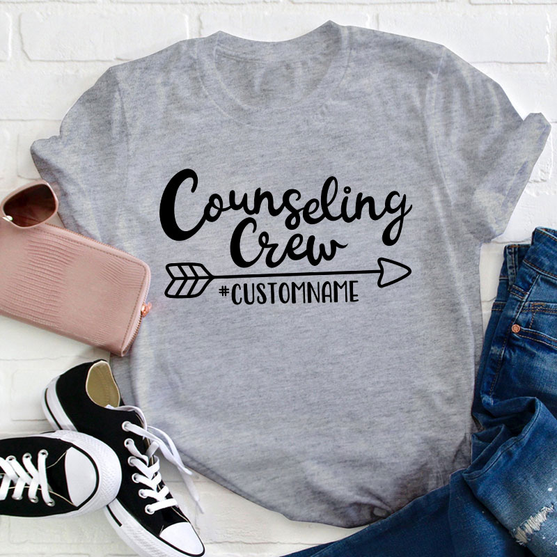 Personalized Counseling Crew Teacher T-Shirt