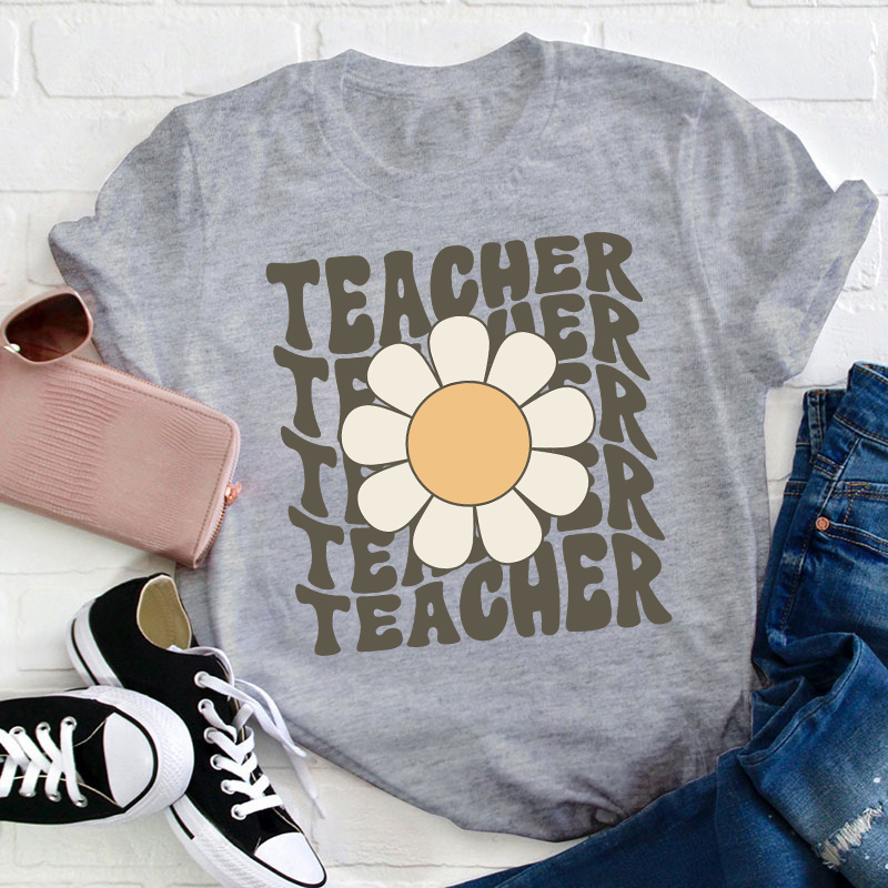 Daisy Flower Teacher T-Shirt
